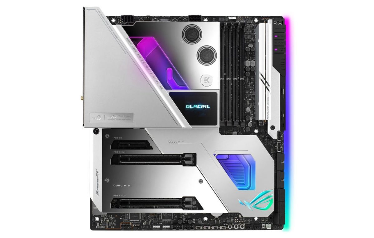 the rog maximus xiii extreme glacial videocardz 1200x764 เอซุสเปิดตัวเมนบอร์ด Z590 รุ่นใหม่ล่าสุด 5รุ่น ASUS ROG Maximus XIII, ROG Strix, TUF Gaming, และ Prime พร้อมวางจำหน่ายเร็วๆนี้ 