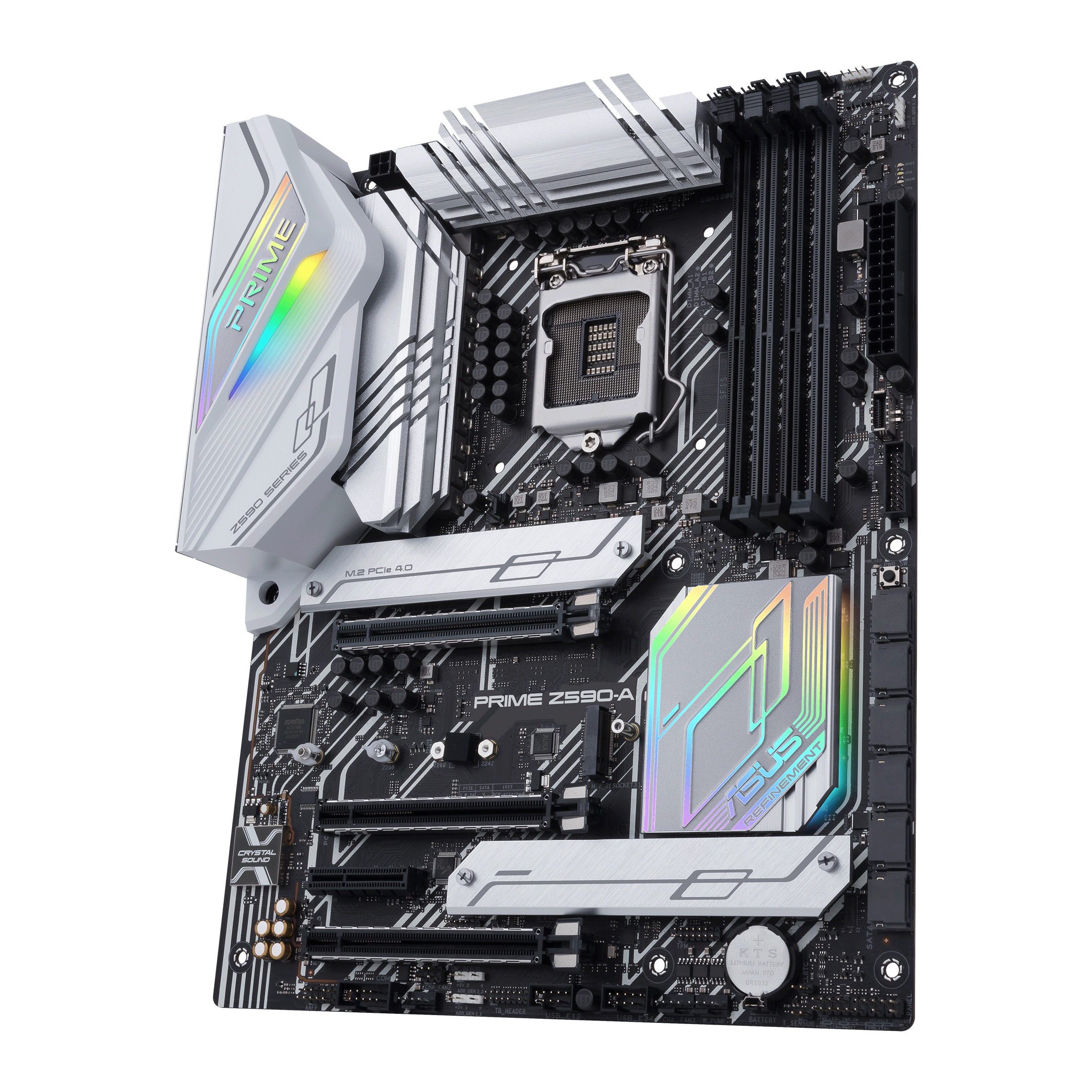 asus prime z590 a 02 ASUS เปิดตัวเมนบอร์ดซีรีส์ Z590 ในงาน CES 2021 เมนบอร์ดที่มาพร้อมกับประสิทธิภาพที่ล้นเหลือ และถูกเพิ่มเติมเทคโนโลยีใหม่ๆ เพื่อให้ได้ใช้งานเต็มความสามารถกับซีพียู Intel 11th Gen