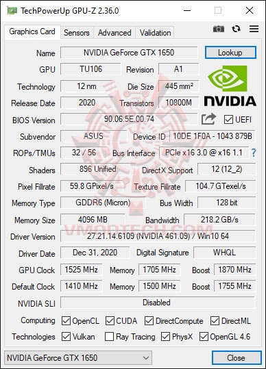 gpuoc ASUS TUF Gaming GeForce GTX 1650 SUPER OC Edition 4GB GDDR6 Review