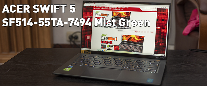 main1 ACER SWIFT 5 SF514 55TA 7494 Mist Green Review