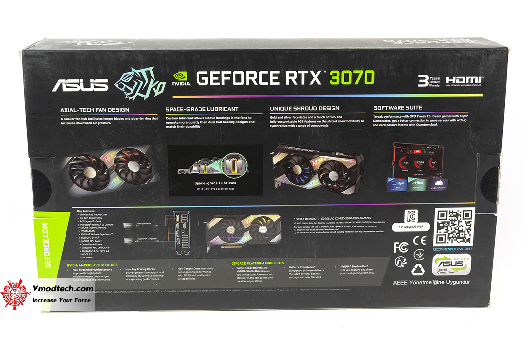 tpp 8864 ASUS KO GeForce RTX 3070 OC Edition 8GB GDDR6 Review
