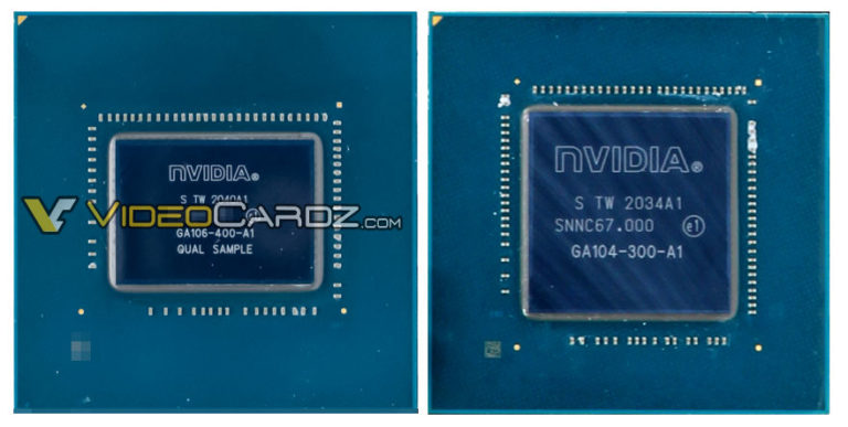 nvidia ga106 vs ga104 768x387 หลุดรูปภาพชิป NVIDIA Ampere GA106 400 ที่คาดว่าเป็นของการ์ดจอ GeForce RTX 3060 ที่กำลังจะเปิดตัวในเร็วๆนี้