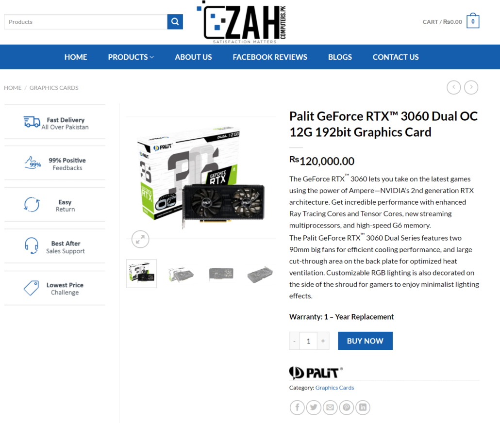 nvidia geforce rtx 3060 graphics card pakistan scaled prices  2 1030x872 พบข้อมูลการ์ดจอ NVIDIA GeForce RTX 3060 วางขายในปากีสถานแล้วในราคา 750 USD หรือประมาณ 22,500บาทไทยจากตัวแทนจำหน่ายอย่างเป็นทางการ
