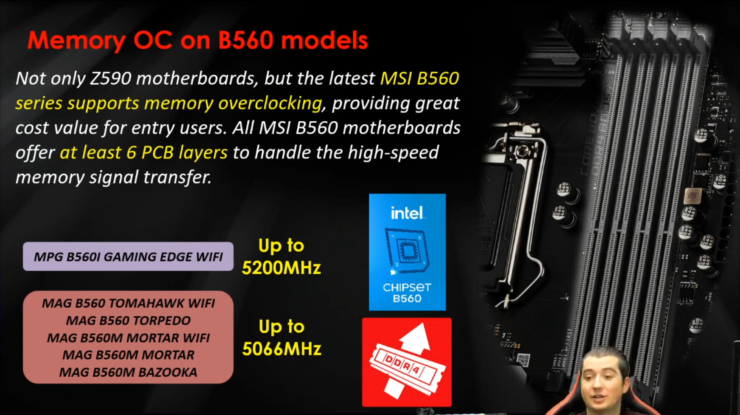 msi b560 h510 motherboards intel 10th gen 11th gen desktop cpus   prices specs   memory overclock  1 740x415 หลุดข้อมูลเมนบอร์ด MSI B560 และ H510 รุ่นกลาง+เล็กเน้นประหัดวาจำหน่ายในราคาประมาณ 2,XXX   5,XXXบาทพร้อมรองรับแรมสูงถึง 5200Mhz กันเลยทีเดียว 