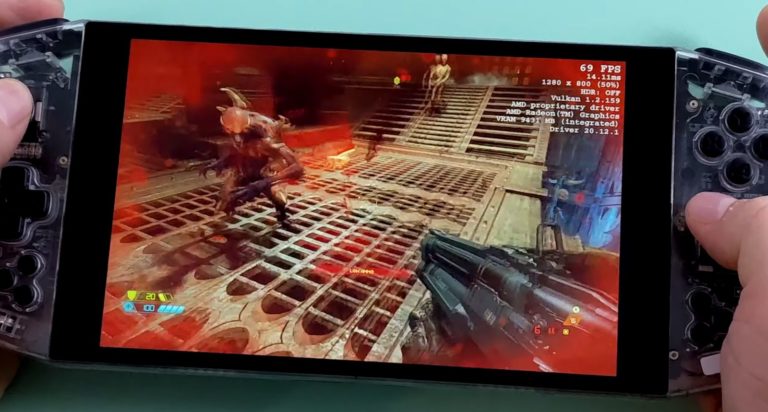 aya-neo-doom_videocardz-1-768x412 aya neo doom videocardz 1 768x412 เครื่องเกมส์มือถือ AYA Neo สามารถเล่น Crysis Remastered ได้อย่างลื่นไหลด้วยพลังซีพียู AMD Ryzen 5 4500U กินไฟเพียง 5W 15W เท่านั้น