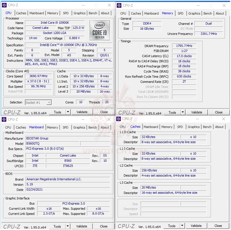 cpuid BIOSTAR RACING B560GTQ PREVIEW