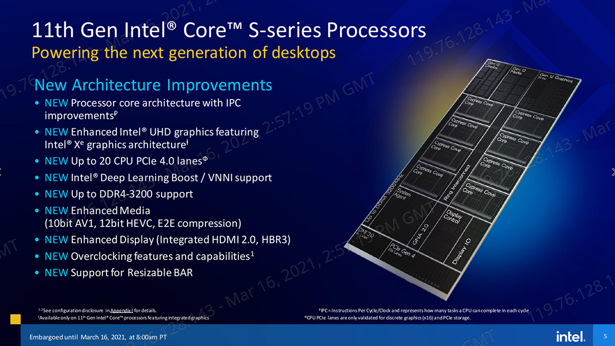 2021-03-16_21-57-48 2021 03 16 21 57 48 INTEL เปิดตัวซีพียู Intel 11th Gen รุ่นที่ 11 ใหม่ล่าสุดในรหัส Rocket Lake สถาปัตย์ Cypress Cove Core รุ่นใหม่ล่าสุดมากถึง 30รุ่น พร้อมเปิดให้ Pre Oder ได้แล้วและได้ของประมาณต้นเดือนหน้า