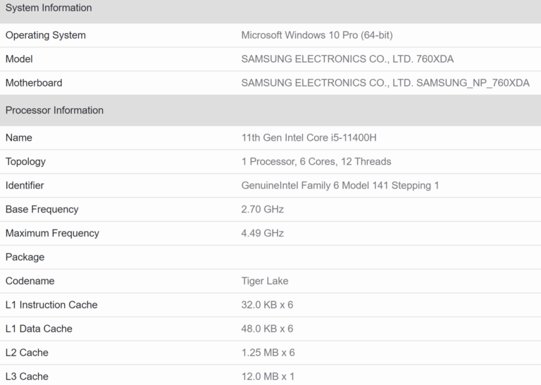 intel core i5 11400h specs 768x5471 พบข้อมูลการ์ดจอ NVIDIA GeForce RTX 3050 รุ่นแล็ปท็อปมีจำนวนคูด้าคอร์มากถึง 2048 CUDA Cores กันเลยทีเดียว