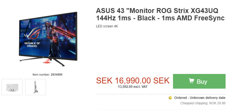 asus-xg43uq-proshop-768x372 asus xg43uq proshop 768x372 จอเกมส์มิ่งมอนิเตอร์ ASUS ROG STRIX XG43UQ 4K 144Hz ขนาด 43นิ้ว เปิดให้พรีออเดอร์แล้วที่ต่างประเทศในราคา 1,800+ USD