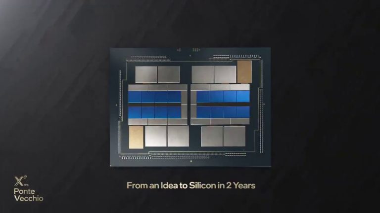 intel ponte vecchio march 2021 4 768x432 Intel โชว์กราฟฟิกการ์ด Intel Ponte Vecchio หรือ Xe HPC มาพร้อมชุดประมวลผล 47 tiles และทรานซิสเตอร์มากถึง 1แสนล้านตัว
