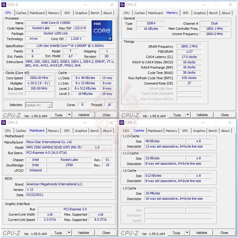 cpuid INTEL CORE i9 11900KF PROCESSOR REVIEW