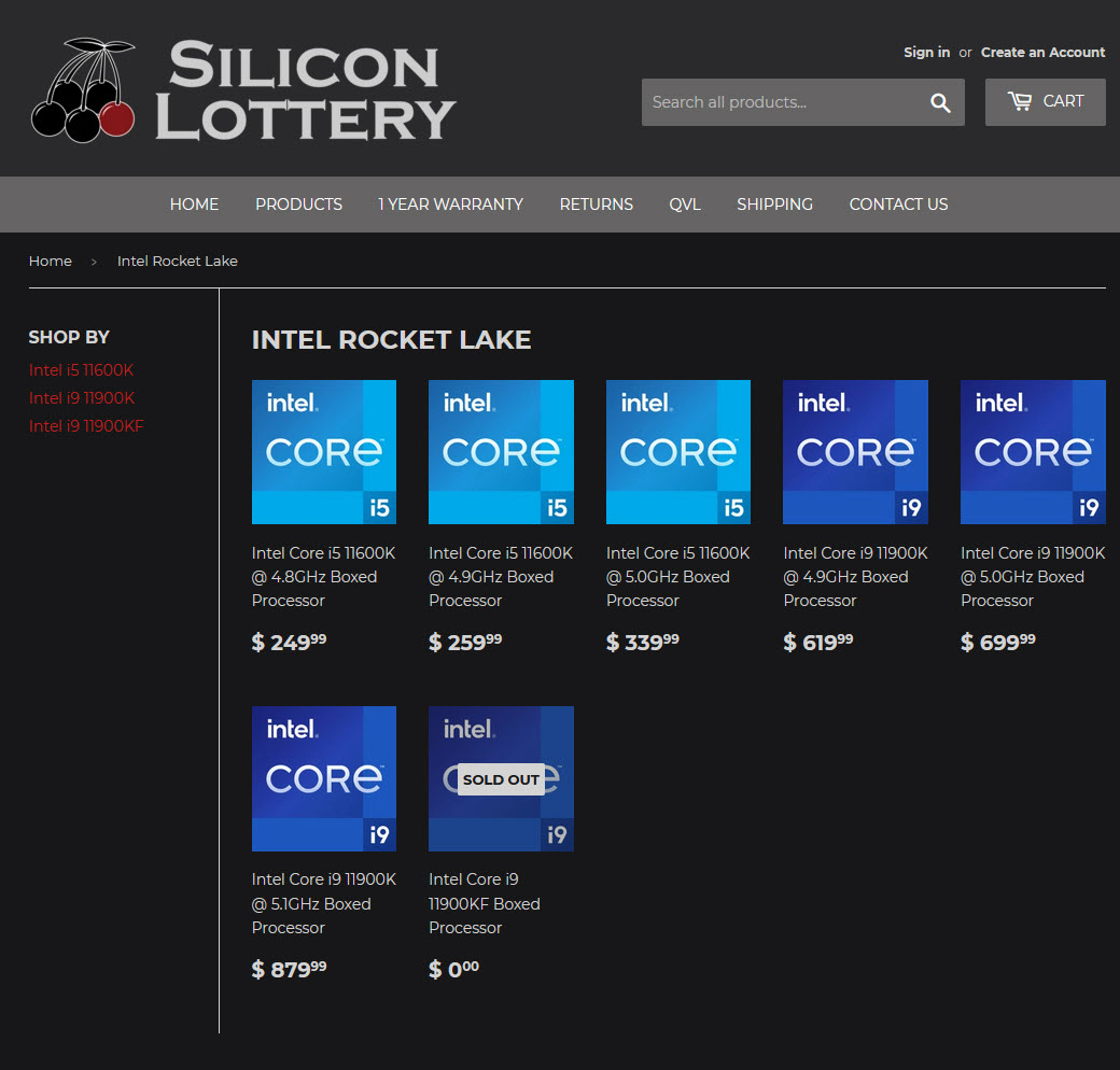 2021 04 18 21 46 56 นักโอเวอร์คล๊อกไม่ต้องรอลุ้น!! เผยราคาซีพียูคัดเกรด Intel Core i9 11900K ความเร็ว 5.1 GHz วางจำหน่ายที่ 880 ดอลล่าสหรัฐฯ หรือประมาณ 26,XXXบาท