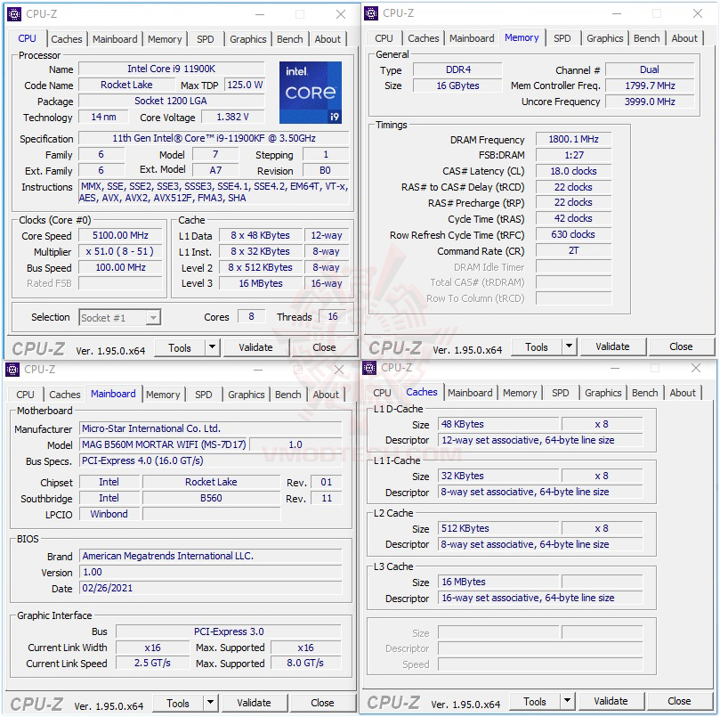 cpuid MSI MAG B560M MORTAR WIFI REVIEW