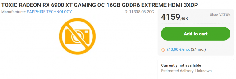 sapphire rx 6900xt toxic extreme multitronic 768x257 เปิดราคาการ์ดจอ Sapphire RX 6900 XT TOXIC Extreme ราคาอยู่ประมาณ 2599 ถึง 4160 EUR ยูโรหรือประมาณ 85,XXX   13X,XXXบาทไทย 