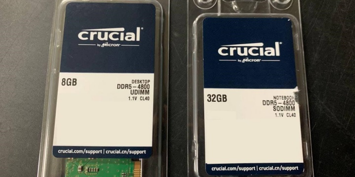 crucial ddr5 4800 1 เปิดตัวเรื่อยๆ !! เผยภาพ Crucial DDR5 บัส 4800 MHz ไฟเลี้ยง 1.1V 
