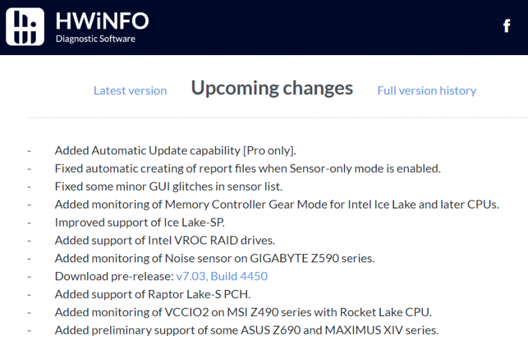 hwinfo asus z690 768x501 หลุดพบข้อมูลเมนบอร์ด Z690 ที่ใช้งานกับซีพียู Intel Alder Lake รุ่นที่ 12 ในฐานข้อมูล HWiNFO