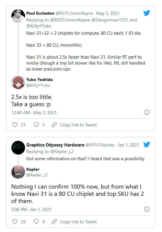 2021-05-04_13-59-13 2021 05 04 13 59 13 เผยข้อมูลการ์ดจอ AMD RDNA 3 รุ่นเกมส์มิ่งในชิป Navi 31 รุ่นใหม่ประสิทธิภาพแรงกว่ารุ่นเดิม 3เท่า ใช้เทคโนโลยี MCM มีจำนวนคอร์ 160 Compute Units มากกว่าหนึ่งหมื่นคอร์กันเลยทีเดียว
