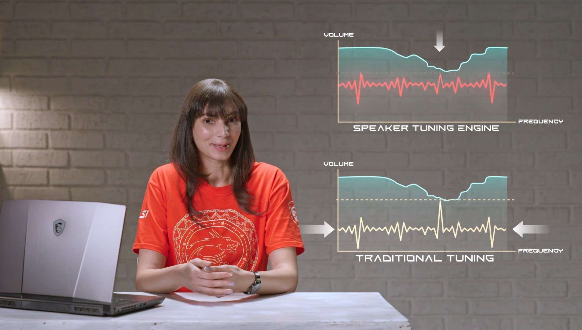 speaker tuning engine ค้นหาคำตอบว่า ความสวยงามจะผสมผสานกับเทคโนโลยีได้อย่างไร? ในงานเปิดตัว MSI โน้ตบุ๊กที่ติดตั้งหน่วยประมวลผล 11th Gen Intel® H Series รุ่นใหม่ MSIology: Tech meets Aesthetic พร้อมเป็นเจ้าของก่อนใคร ในข้อเสนอ Pre Order สุดพิเศษ!