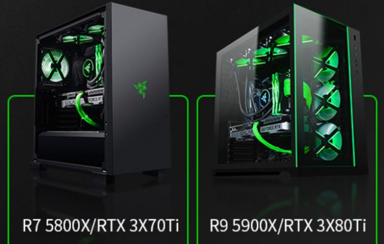 razer 3080ti 3070ti 768x489 พบข้อมูลการ์ดจอ Nvidia GeForce RTX 3080Ti และ RTX 3070Ti ถูกวางจำหน่ายในชุดเซ็ตของทาง Razer แล้วในราคาประมาณ 11X,XXXบาทไทย 
