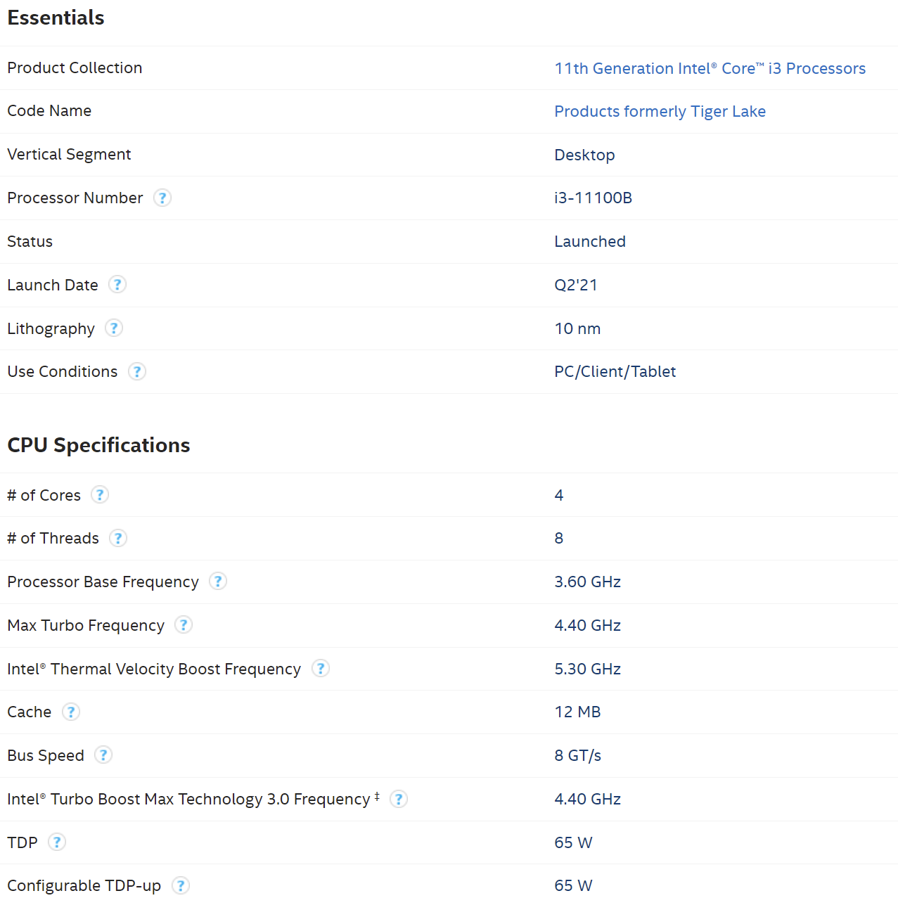 i311100b Intel เปิดตัวซีพียู Intel Tiger Lake รุ่นที่ 11 ขนาดสถาปัตย์ 10nm ในรุ่นเดสก์ท็อป โดยมีรุ่นท็อปสุด Core i9 11900KB และรุ่นอื่นๆ อีกมากมาย