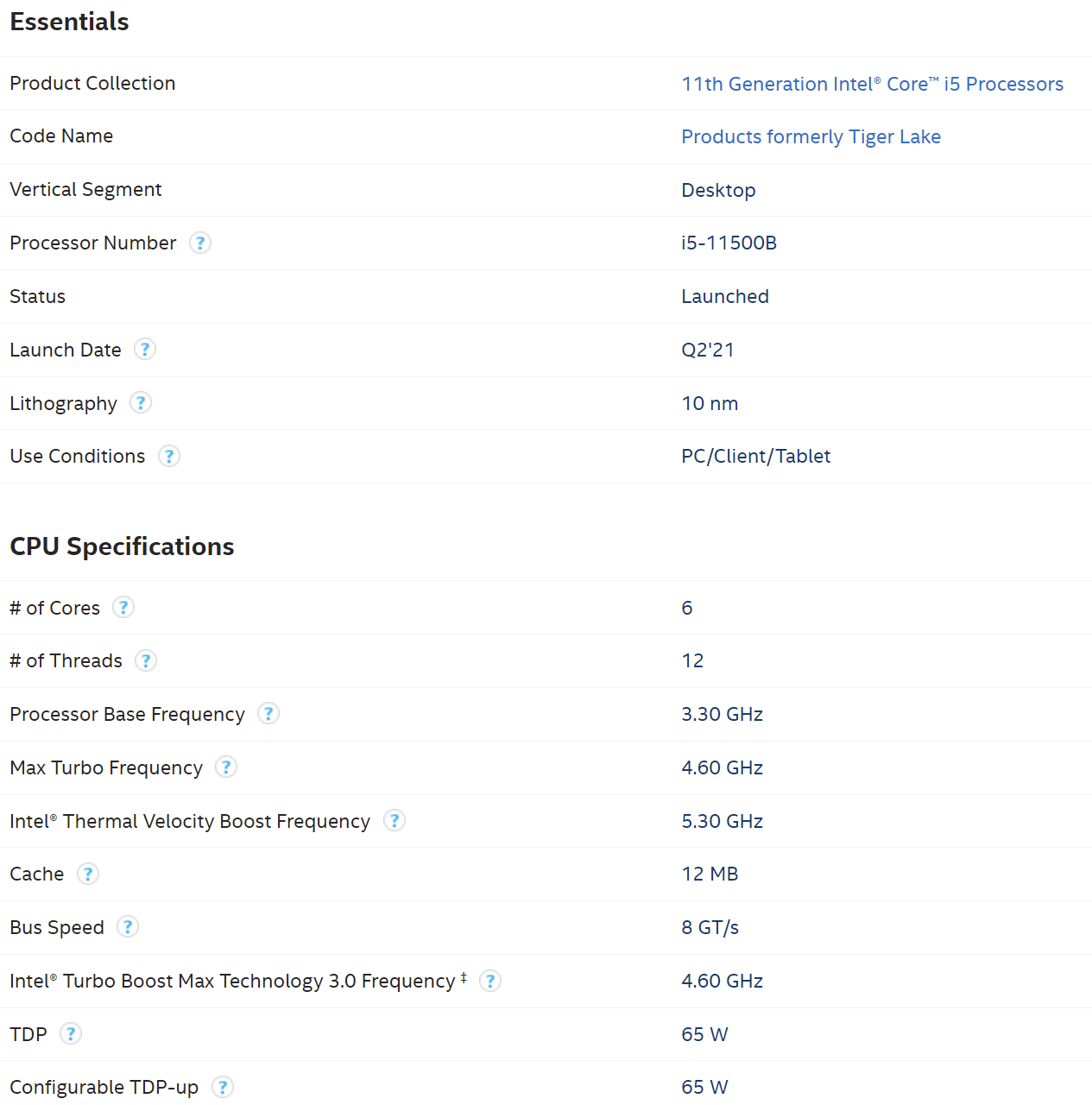 intel core i511500b 1 Intel เปิดตัวซีพียู Intel Tiger Lake รุ่นที่ 11 ขนาดสถาปัตย์ 10nm ในรุ่นเดสก์ท็อป โดยมีรุ่นท็อปสุด Core i9 11900KB และรุ่นอื่นๆ อีกมากมาย