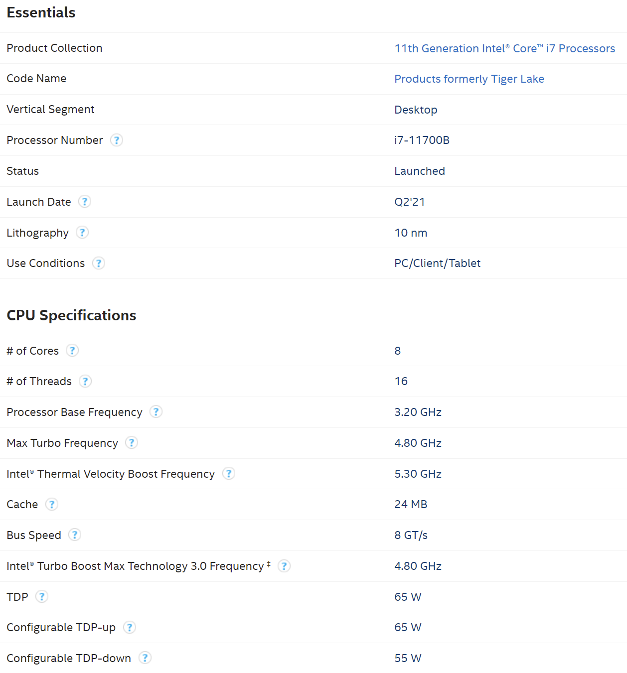 intel core i711700b Intel เปิดตัวซีพียู Intel Tiger Lake รุ่นที่ 11 ขนาดสถาปัตย์ 10nm ในรุ่นเดสก์ท็อป โดยมีรุ่นท็อปสุด Core i9 11900KB และรุ่นอื่นๆ อีกมากมาย