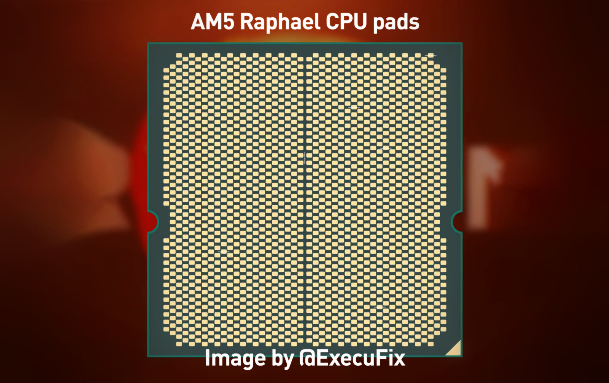amd zen4 raphael 1 เผยรูปซีพียู AMD Raphael สถาปัตย์ ZEN4 ซ็อกเก็ต AM5 มีคาปาซิเตอร์ที่ด้านบนระหว่างกระดอง