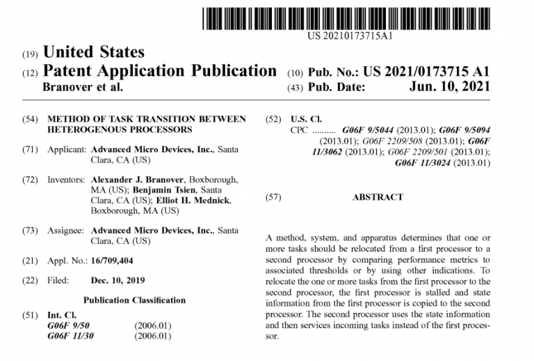 amd biglittle patent 768x519 AMD เอาบ้าง!! เตรียมเปิดตัวซีพียู Ryzen 8000 รหัส “Strix Point” ที่ใช้เทคโนโลยีคอร์เล็กและคอร์ใหญ่ที่เรียกว่า Zen4D 
