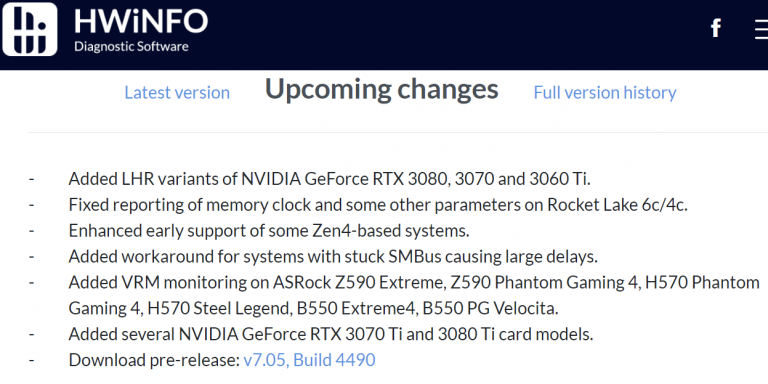 hwinfo zen4 768x384 มาเร็วกว่าที่คิด!! ซีพียู AMD ZEN4 ปรากฏในฐานข้อมูลโปรแกรม HWiNFO 7.05 คาดเปิดตัวปี 2022 