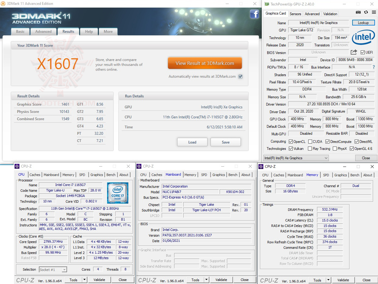 11x Intel NUC 11 Performance kit   NUC11PAHi7 with Intel 670P 1TB SSD Review