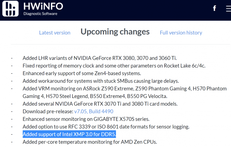 intel xmp3 for ddr5 768x489 พบข้อมูล HWiNFO พร้อมรองรับ Intel XMP 3.0 ในแรม DDR5 รุ่นใหม่ที่กำลังจะเปิดตัวในเร็วๆ นี้