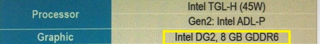 intel dg2 8gb gddr6 พบข้อมูลการ์ดจอ Intel DG2 ในรุ่น 256 EU อยู่ในตัวซีพียู Intel Alder Lake ในรุ่นโมบาย 14คอร์ ประสิทธิภาพแรงเทียบเท่า GTX 1050 กันเลยทีเดียว 