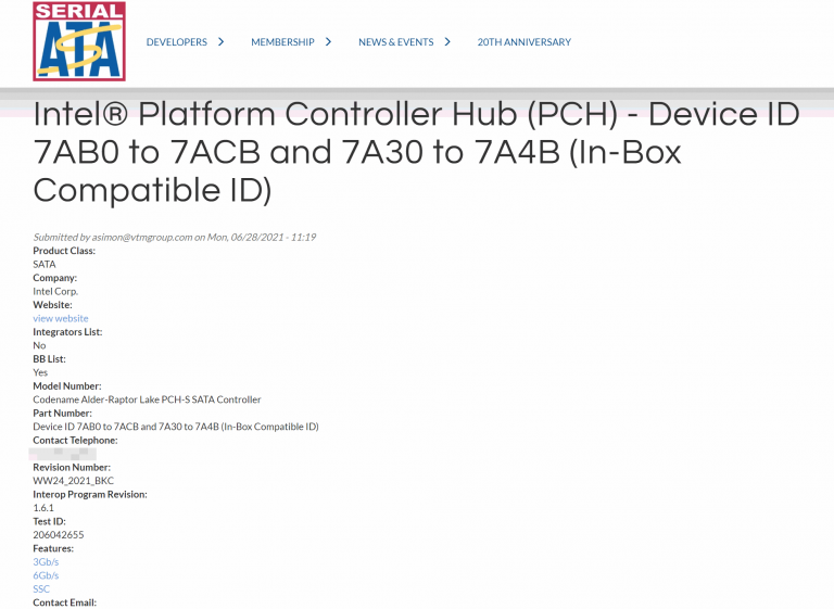 intel-alder-raptor-lake-e1625851576462-768x561 intel alder raptor lake e1625851576462 768x561 Intel ส่งข้อมูลซีพียู Intel Alder Lake รุ่นที่12 และ Intel Raptor Lake รุ่นที่ 13 ในข้อมูล PCH ต่อองค์กร SATA IO เรียบร้อยแล้ว