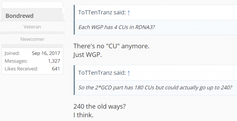 bondrewd navi 31 wgp 768x393 ลือ!! AMD Radeon RX 7900XT ในชิป Navi 31 จะมีจำนวนคอร์มากถึง 15360 คอร์และอาจจะไม่มี “Compute Units” อีกต่อไป 