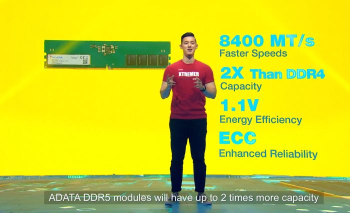 adata ddr5 memory 1 700x426 ADATA เปิดตัวแรม DDR5 รุ่นใหม่ที่ความเร็ว 12600 MT/s แรงกว่าเดิมมากถึง 163% ด้วยไฟเลี้ยงแค่ 1.1v เท่านั้น 