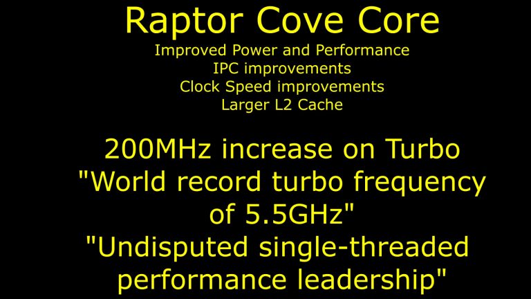 intel raptor lake info adoredtv 768x432 เผยข้อมูลซีพียู Intel Core i9 13900K รุ่นที่13 ในรหัส “Raptor Lake S” มีจำนวนคอร์มากถึง 24C/32T มีความเร็วสูงสุดมากถึง 5.5Ghz กันเลยทีเดียว 
