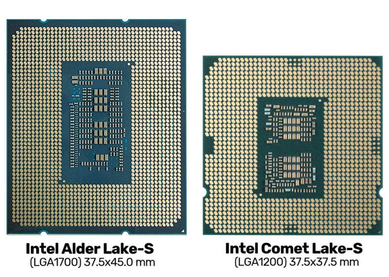 intel-lga1700-vs-lga1200-cpu-1 intel lga1700 vs lga1200 cpu 1 หลุดภาพซ็อกเก็ต LGA1700 socket รุ่นใหม่ล่าสุดที่ใช้งานในซีพียู Alder Lake และ Raptor Lake ที่กำลังจะเปิดตัวในเร็วๆ นี้
