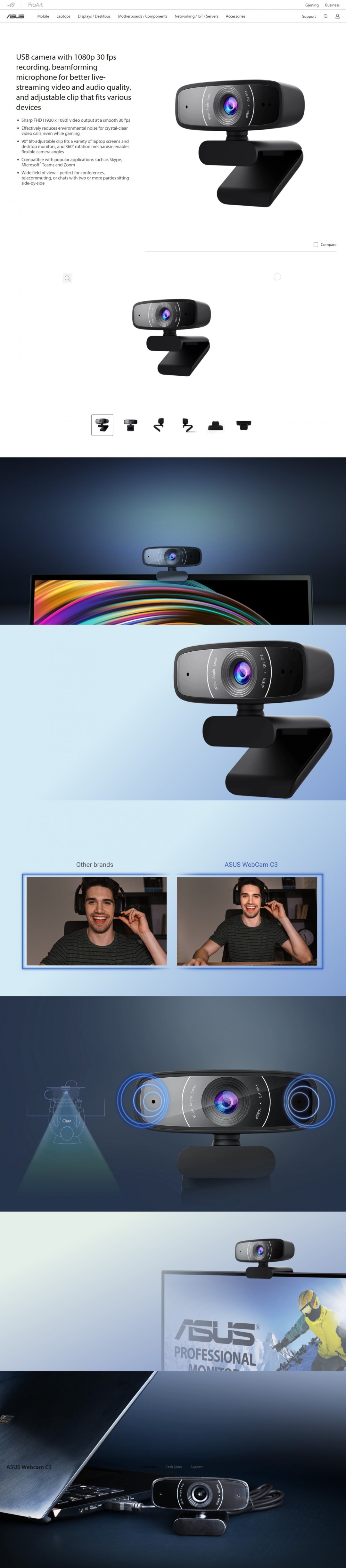  ASUS Webcam C3 USB camera with 1080p 30 fps Review