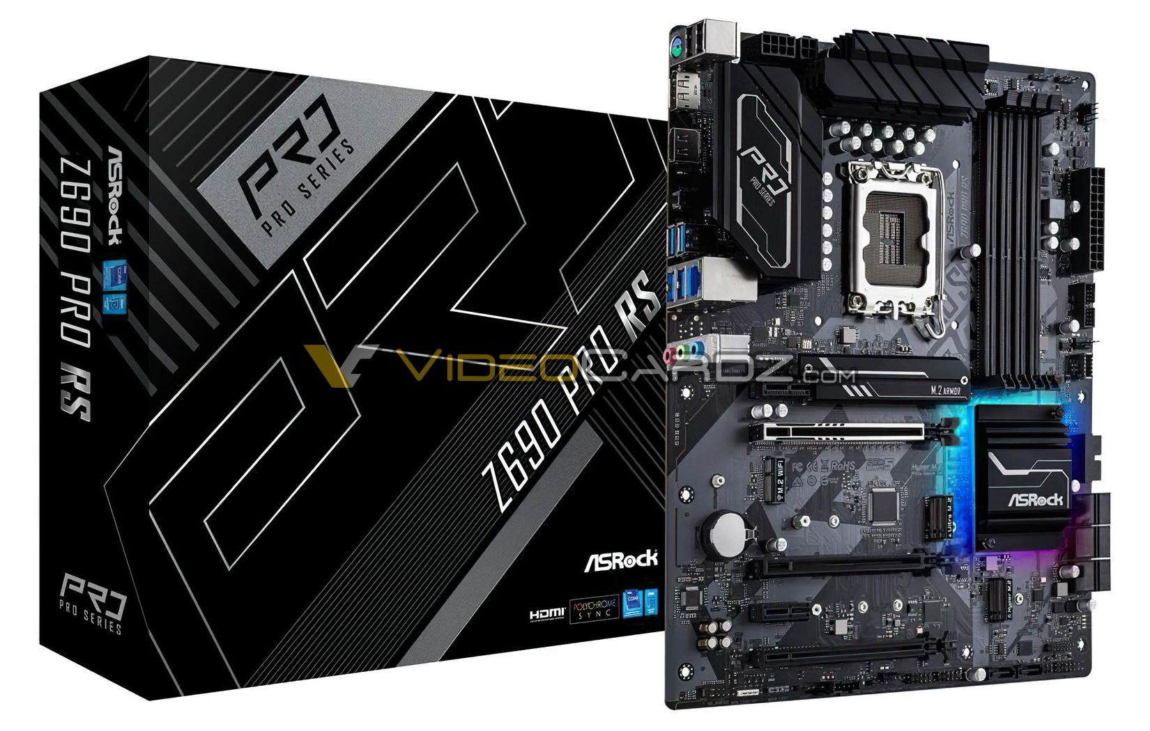 asrock-z690-pro-rs asrock z690 pro rs หลุดภาพเมนบอร์ด ASRock Z690 ในซีรี่ย์ Taichi, Extreme, Steel Legend และ Phantom Gaming รุ่นใหม่ล่าสุดก่อนเปิดตัวอย่างเป็นทางการ