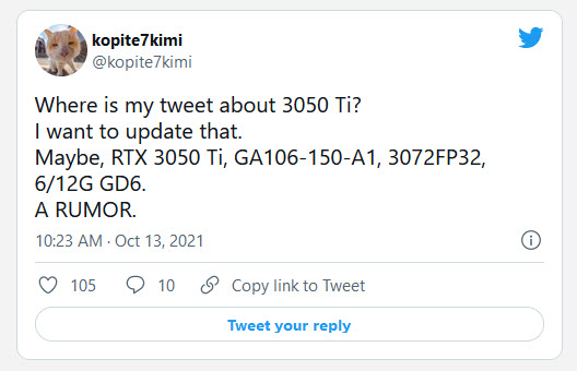 2021-10-14_12-59-18 2021 10 14 12 59 18 ลือ!! สเปก NVIDIA GeForce RTX 3050 Ti และ RTX 3050 เดสก์ท็อปที่พร้อมต่อกรกับคู่แข่งอย่าง Radeon RX 6600 ของทาง AMD