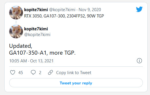 2021-10-14_12-59-29 2021 10 14 12 59 29 ลือ!! สเปก NVIDIA GeForce RTX 3050 Ti และ RTX 3050 เดสก์ท็อปที่พร้อมต่อกรกับคู่แข่งอย่าง Radeon RX 6600 ของทาง AMD