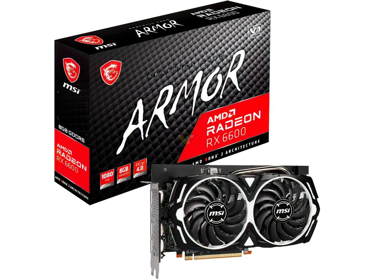 msi radeon rx 6600 8gb armor v1 MSI เปิดตัวการ์ดจอ MSI Radeon RX 6600 ARMOR V1 รุ่นใหม่ล่าสุด