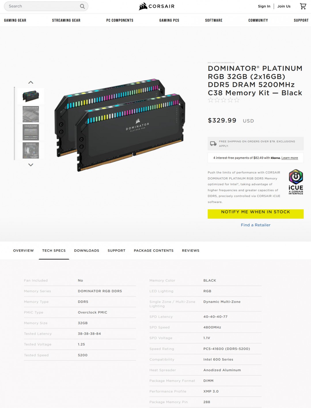 2021 11 10 20 42 22 CORSAIR DOMINATOR PLATINUM RGB 32GB (2x16GB) DDR5 5200MHz C38 Review