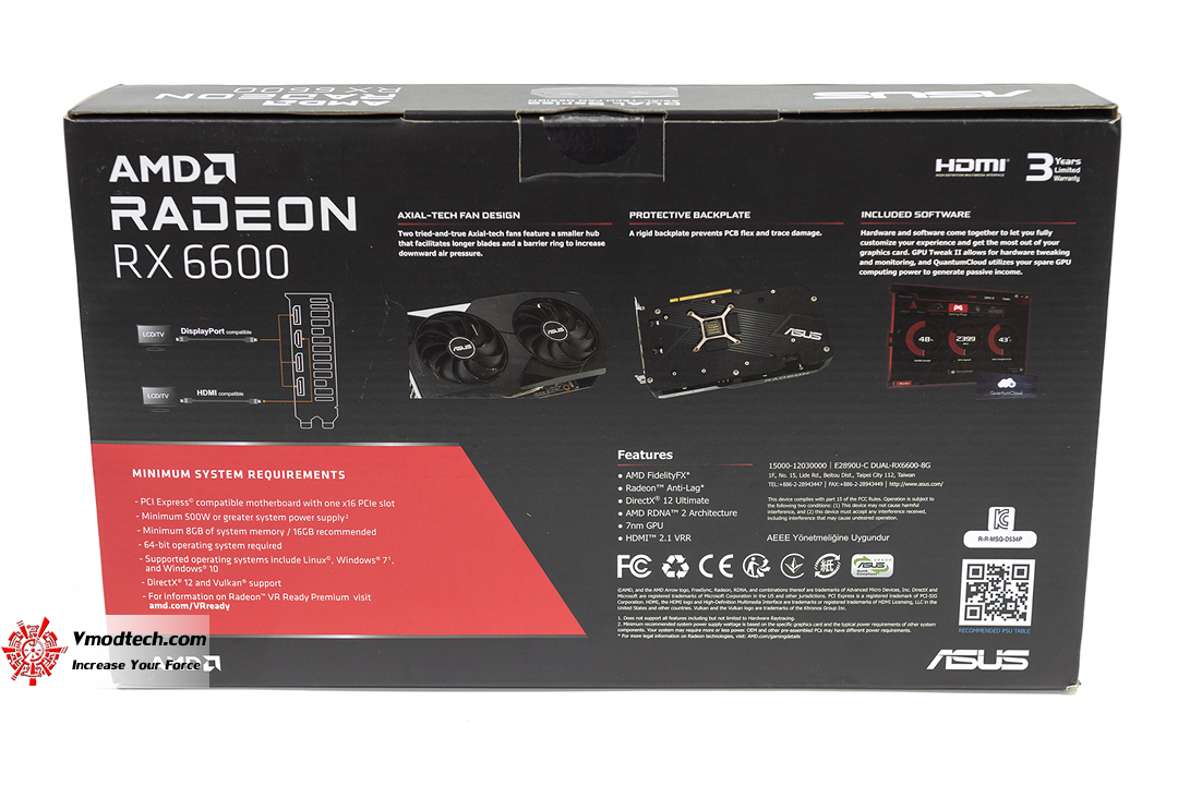 tpp 0086 ASUS Dual Radeon RX 6600 8GB GDDR6 Review