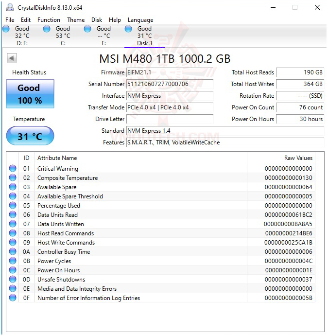 disk info MSI MAG Z690 TOMAHAWK WIFI DDR4 REVIEW