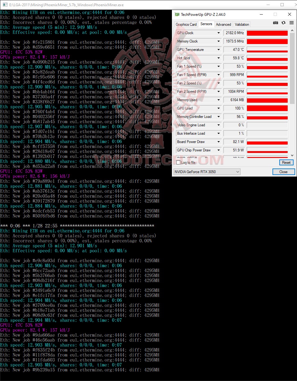 mineoc ASUS ROG Strix GeForce RTX™ 3050 OC Edition 8GB GDDR6 Review