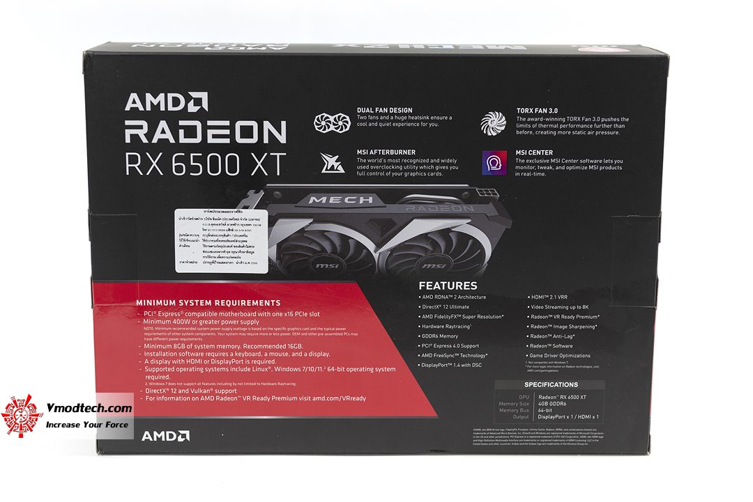 tpp 0385 MSI Radeon RX 6500 XT MECH 2X 4G OC Review