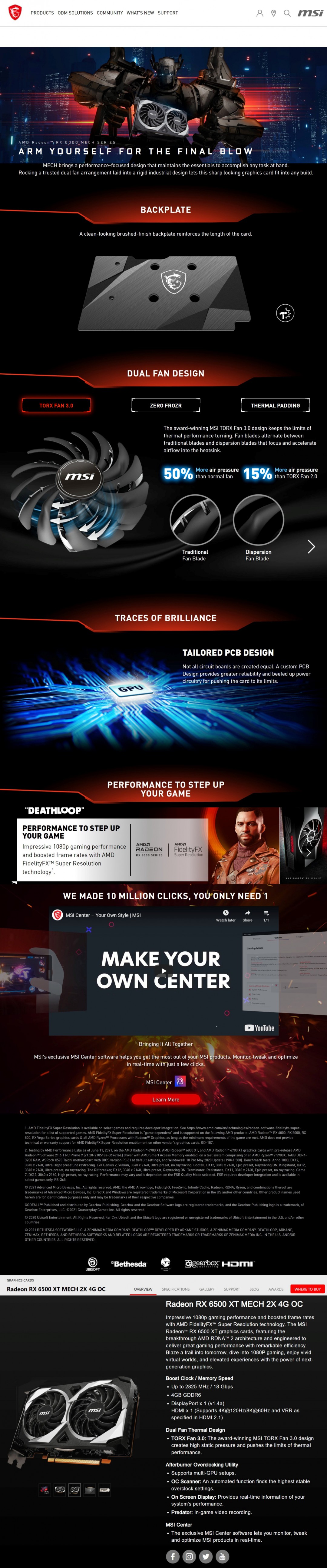  MSI Radeon RX 6500 XT MECH 2X 4G OC Review