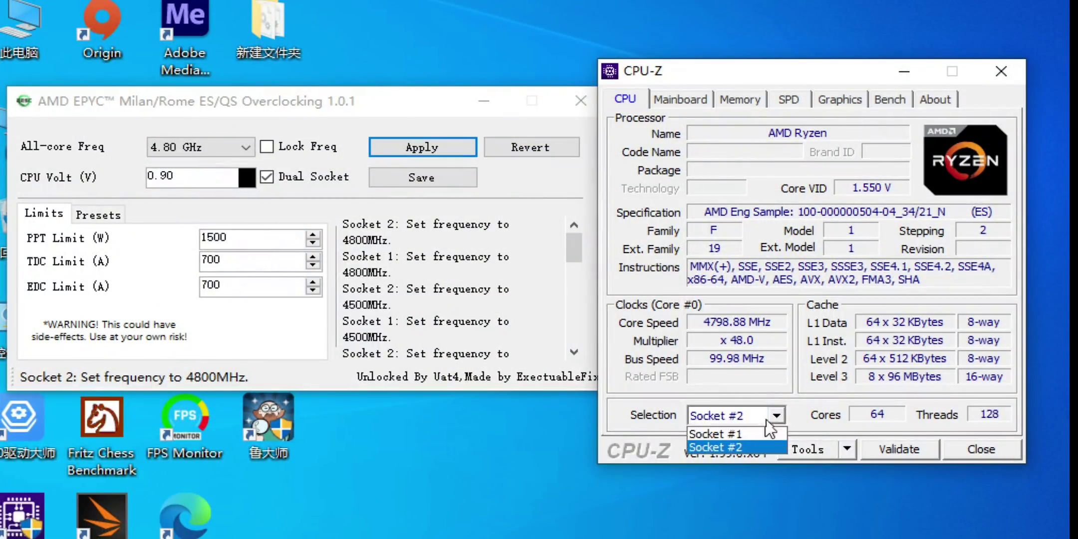 epyc-7773x-48-ghz epyc 7773x 48 ghz หลุดผลทดสอบซีพียู AMD “Milan X” 7773X EPYC 64C/128T มาพร้อม 3D V Cache โอเวอร์คล๊อกที่ความเร็ว 4.8 GHz