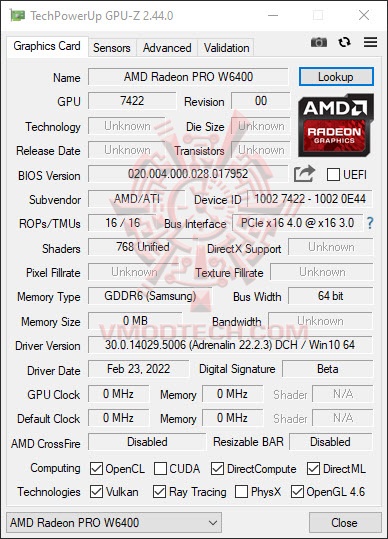 2022 03 02 20 43 31 AMD Radeon™ PRO W6400 Professional Graphics Review